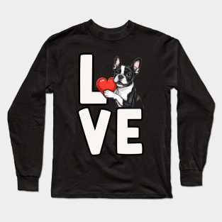 Boston Terrier Love Long Sleeve T-Shirt